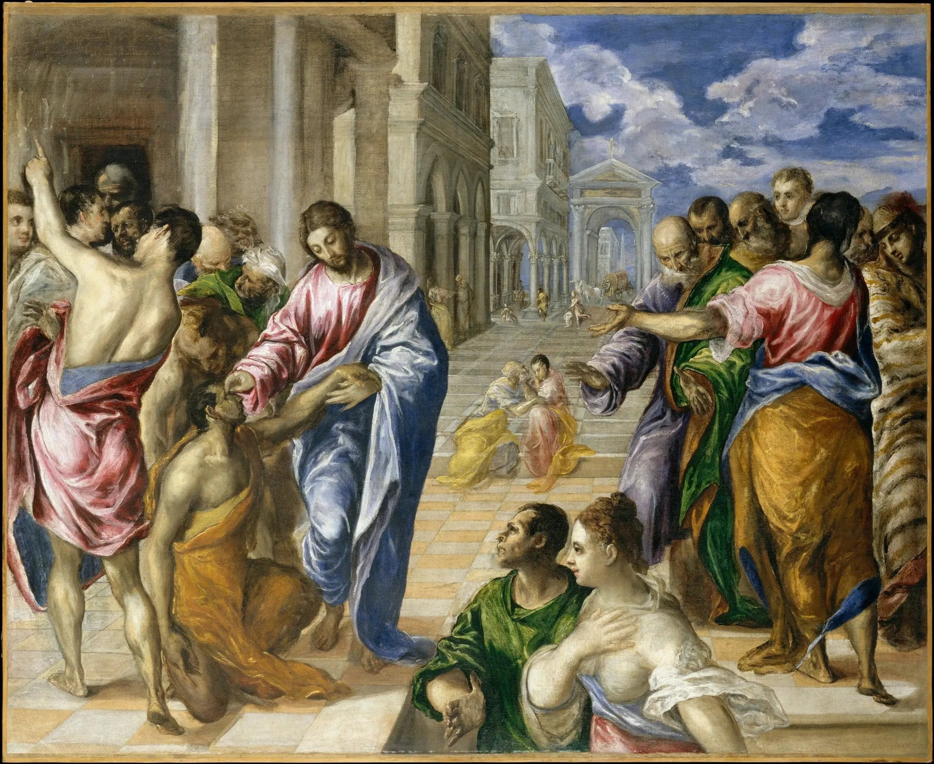 La Guérison de l'aveugle - El Greco image 1 tableau peint à l’huile sur toile