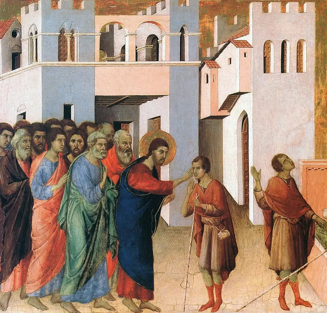La guérison de l'homme né aveugle - Duccio di Buoninsegna image 1 reproduction réalisée par Alpha Reproduction