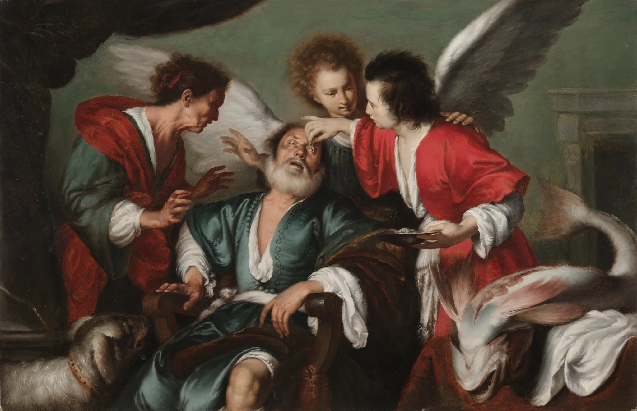 La guérison de Tobit - Bernardo Strozzi image 1 reproduction artisanale de tableau