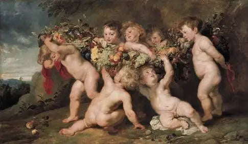 La Guirlande de fruits - Peter Paul Rubens image 1 copie peinte à la main à l’huile