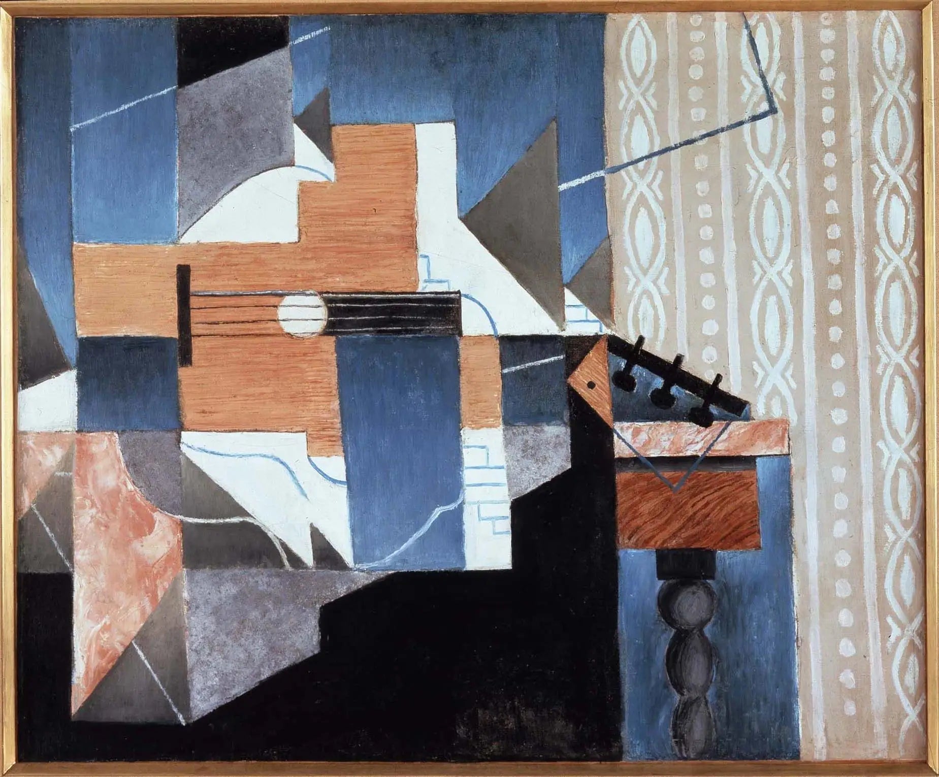 La guitare sur la table - Juan Gris image 1 reproduction de peinture à l’huile
