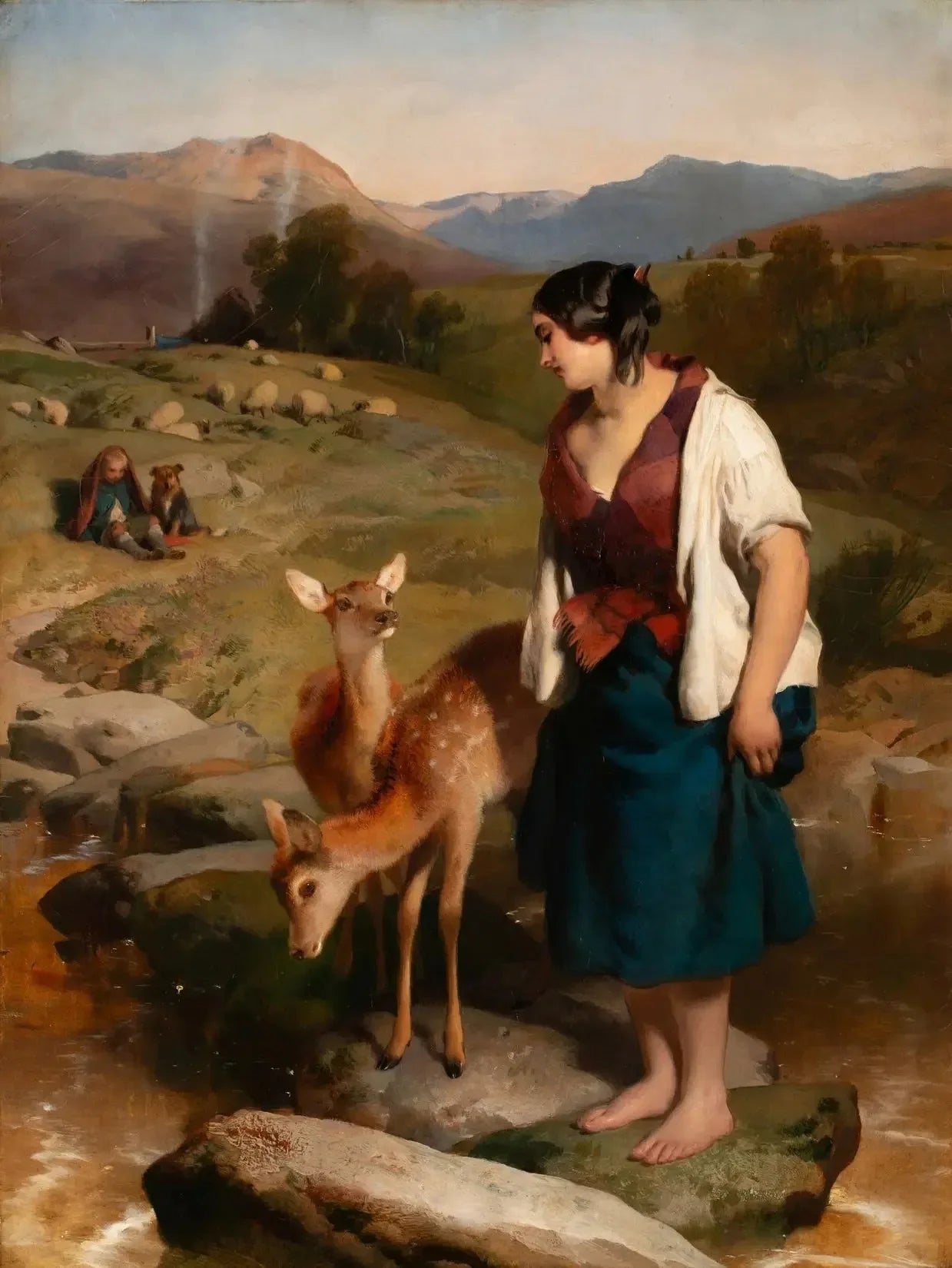 La Highland Lassie - Edwin Henry Landseer image 1 tableau peint à l’huile sur toile