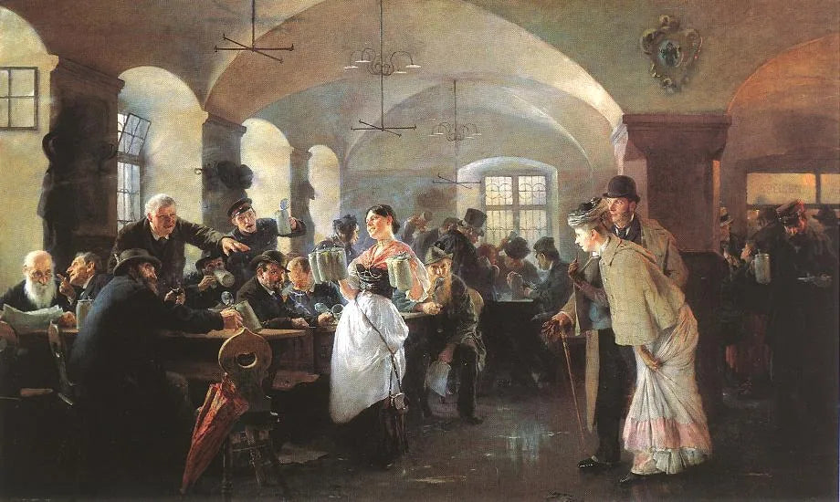 La Hofbräuhaus - Philip de László image 1 tableau peint à l’huile sur toile
