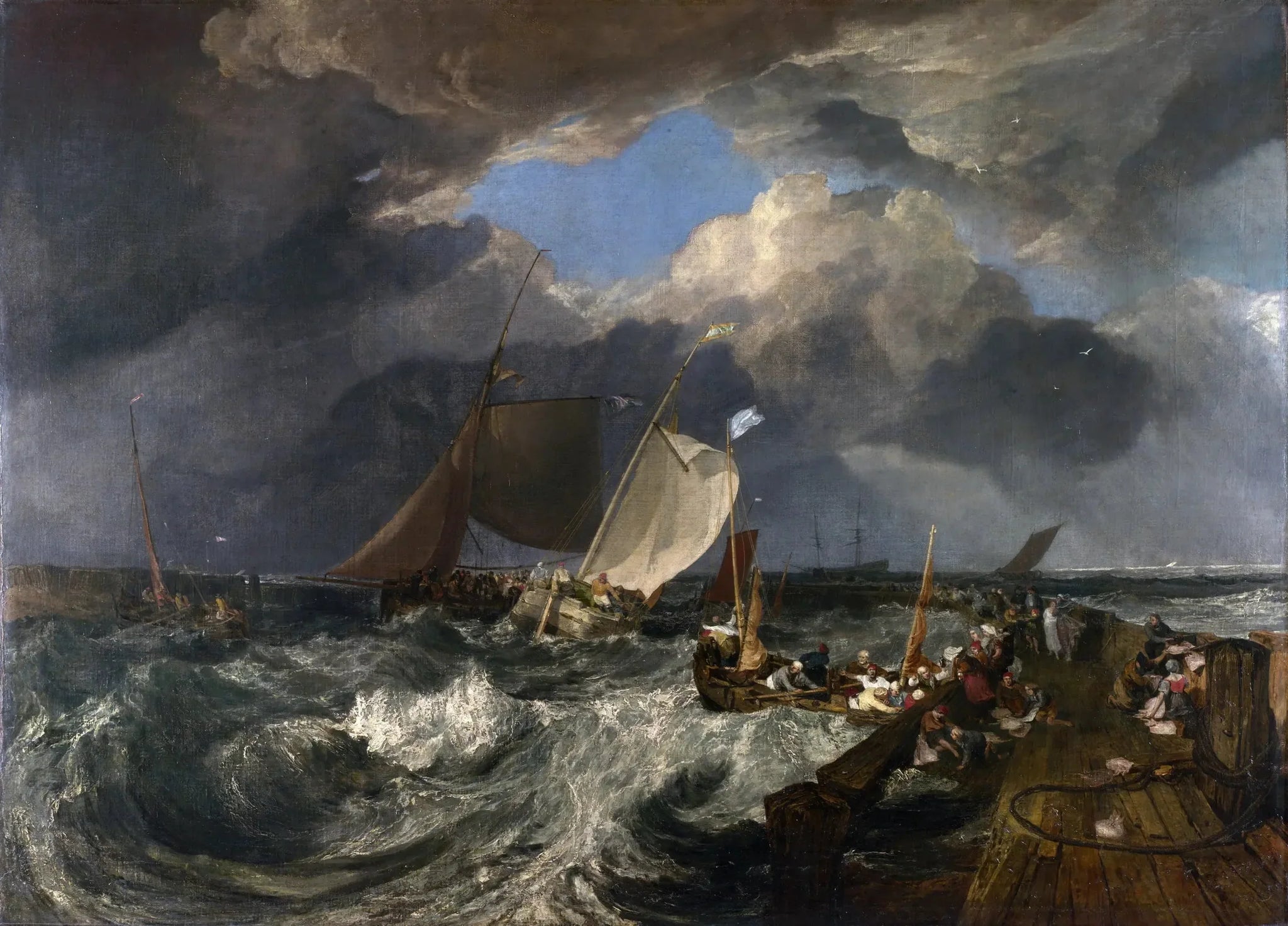 La Jetée de Calais - J. M. W. Turner image 1 copie peinte à la main à l’huile