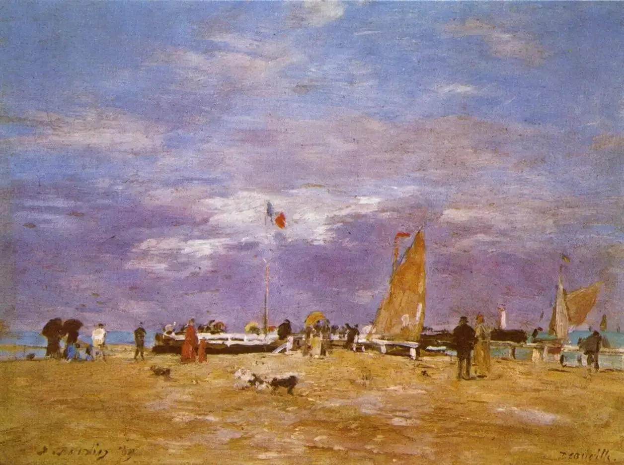 La Jetée de Deauville - Eugène Boudin image 1 reproduction d’œuvre d’art à l’huile