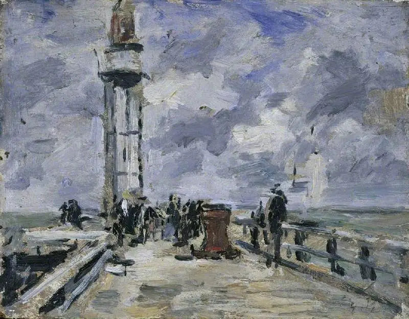 La jetée et le phare de Honfleur - Eugène Boudin