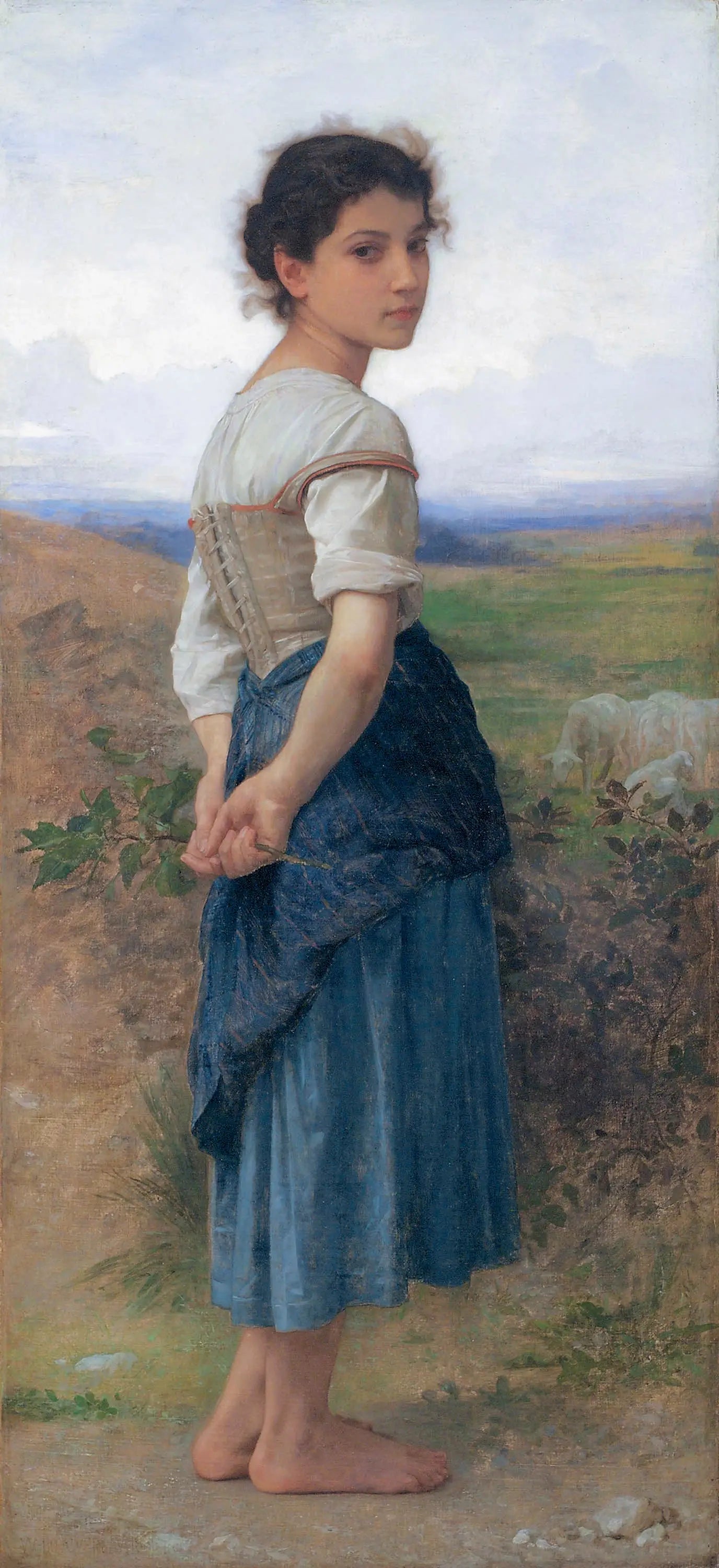 La Jeune Bergère - Bouguereau image 1 reproduction de peinture à l’huile