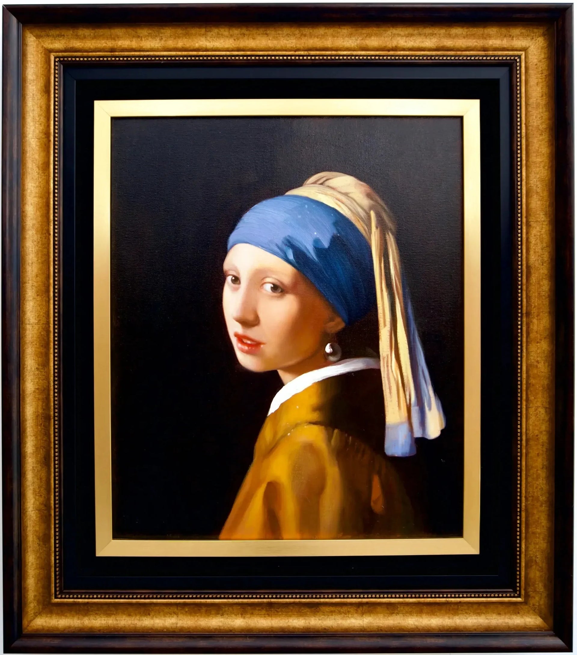 La Jeune Fille à la Perle - Alpha Reproduction | 60 X 90 cm image 5 copie peinte à la main à l’huile