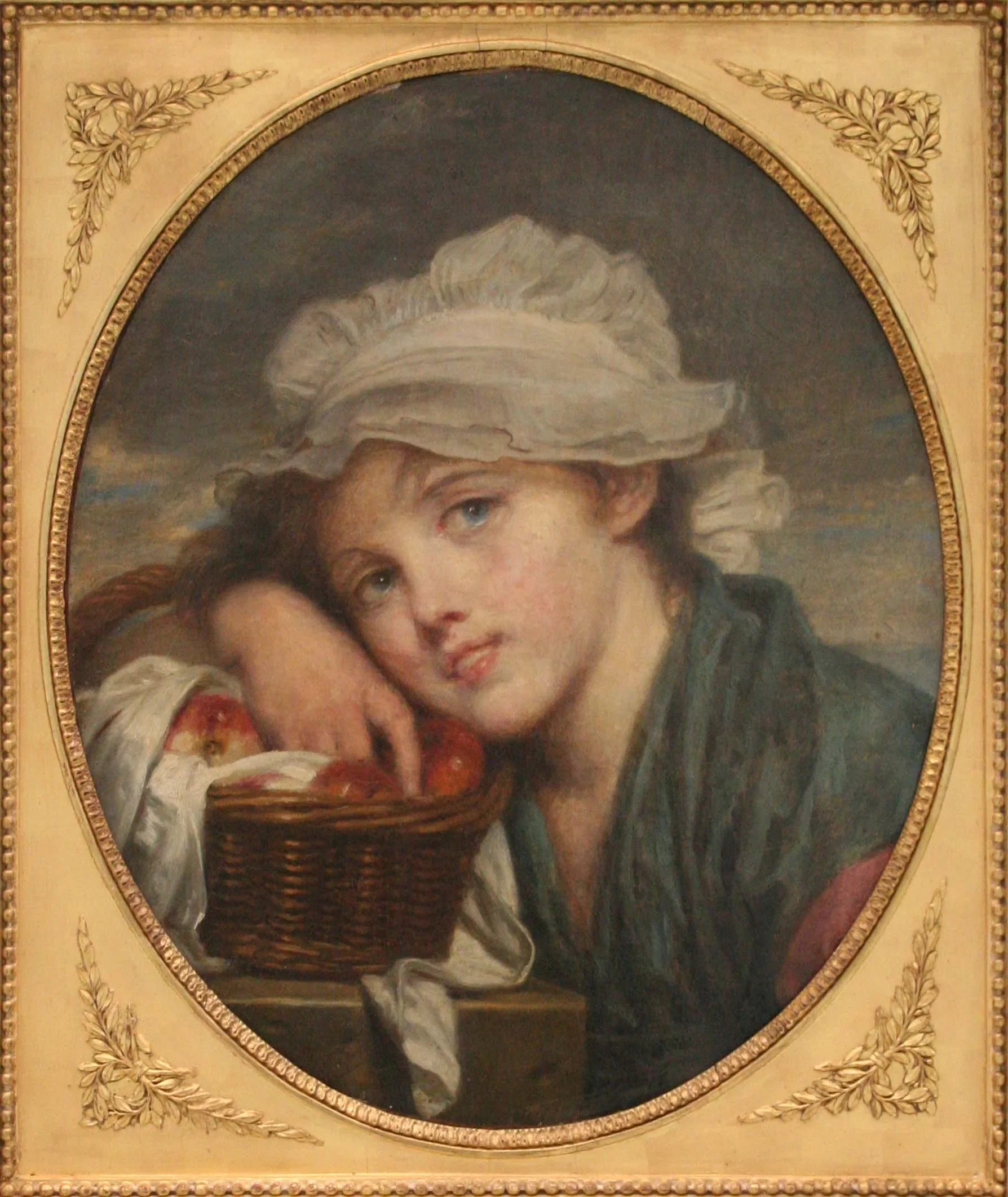 La jeune fille au panier - Jean-Baptiste Greuze image 1 reproduction réalisée par Alpha Reproduction