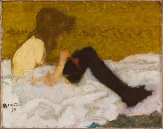 La jeune fille aux bas noirs - Pierre Bonnard image 1 reproduction réalisée par Alpha Reproduction