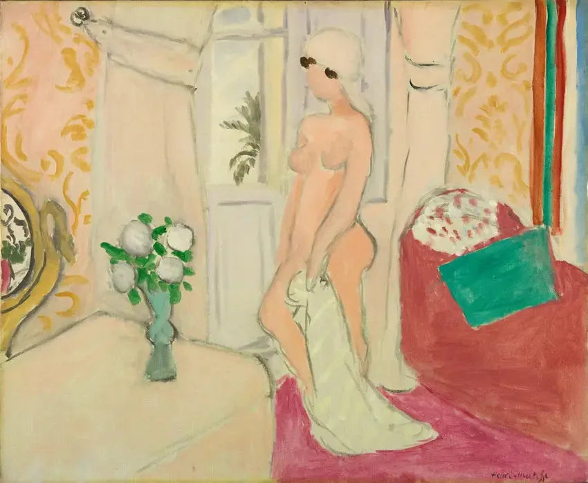 La Jeune Fille et le Vase de fleurs - Henri Matisse image 1 reproduction artisanale de tableau