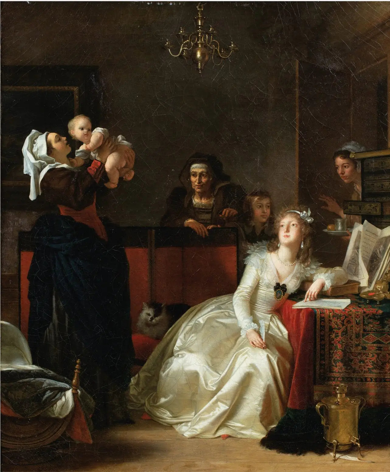 La Jeune mère érudite - Jean-Honoré Fragonard image 1 reproduction de peinture à l’huile