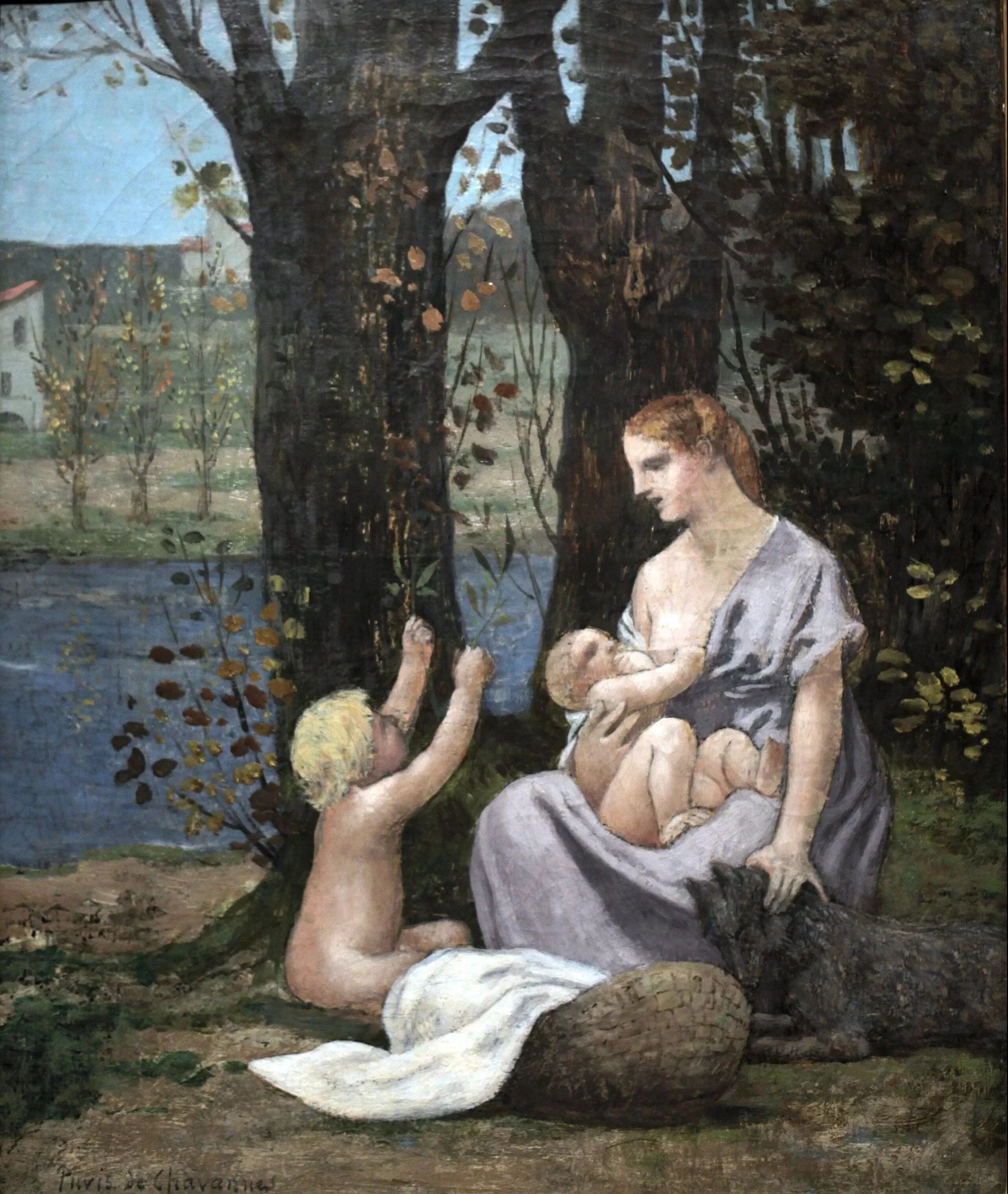 La Jeune mère - Pierre Puvis de Chavannes image 1 tableau peint à l’huile sur toile