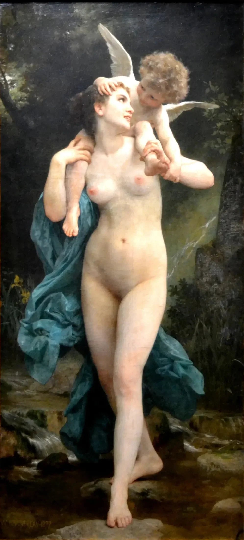 La Jeunesse et l'Amour - Bouguereau image 1 copie peinte à la main à l’huile