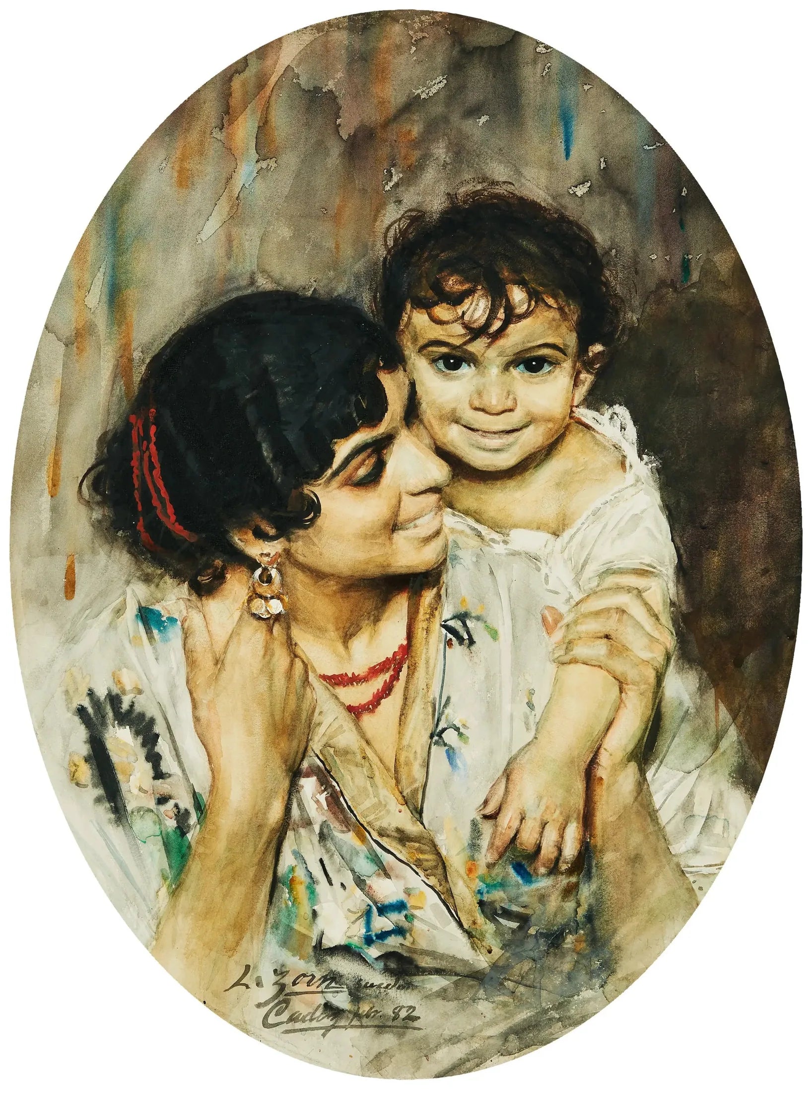 La joie de la mère - Anders Zorn image 1 tableau peint à l’huile sur toile