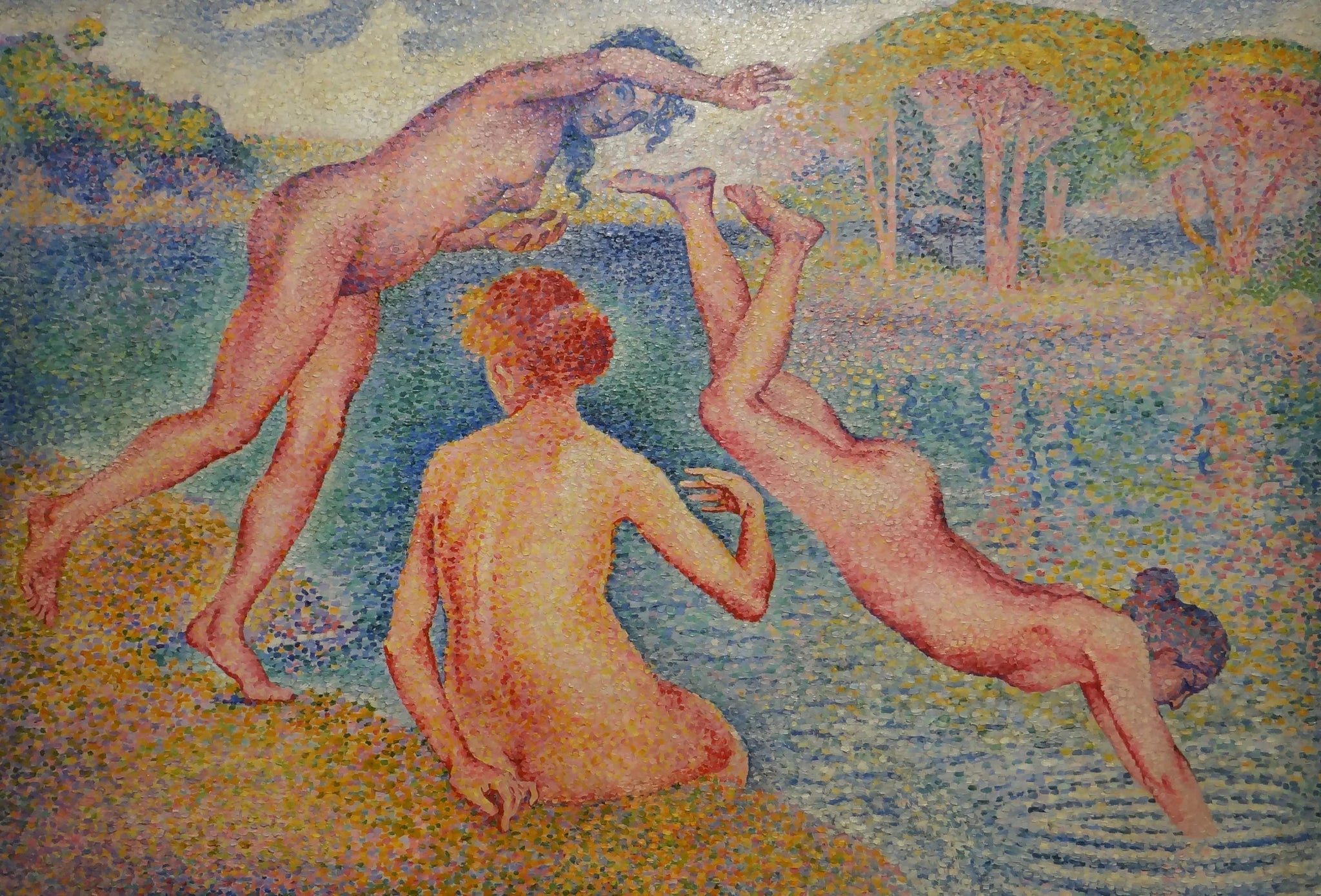 La joyeuse baignade - Henri-Edmond Cross image 1 reproduction artisanale de tableau