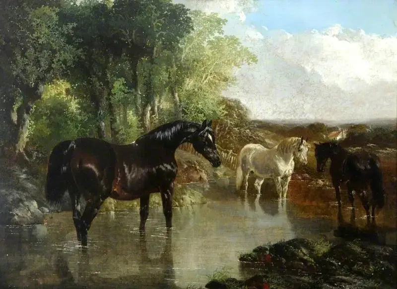 La jument poulinière - John Frederick Herring, Sr. image 1 copie peinte à la main à l’huile
