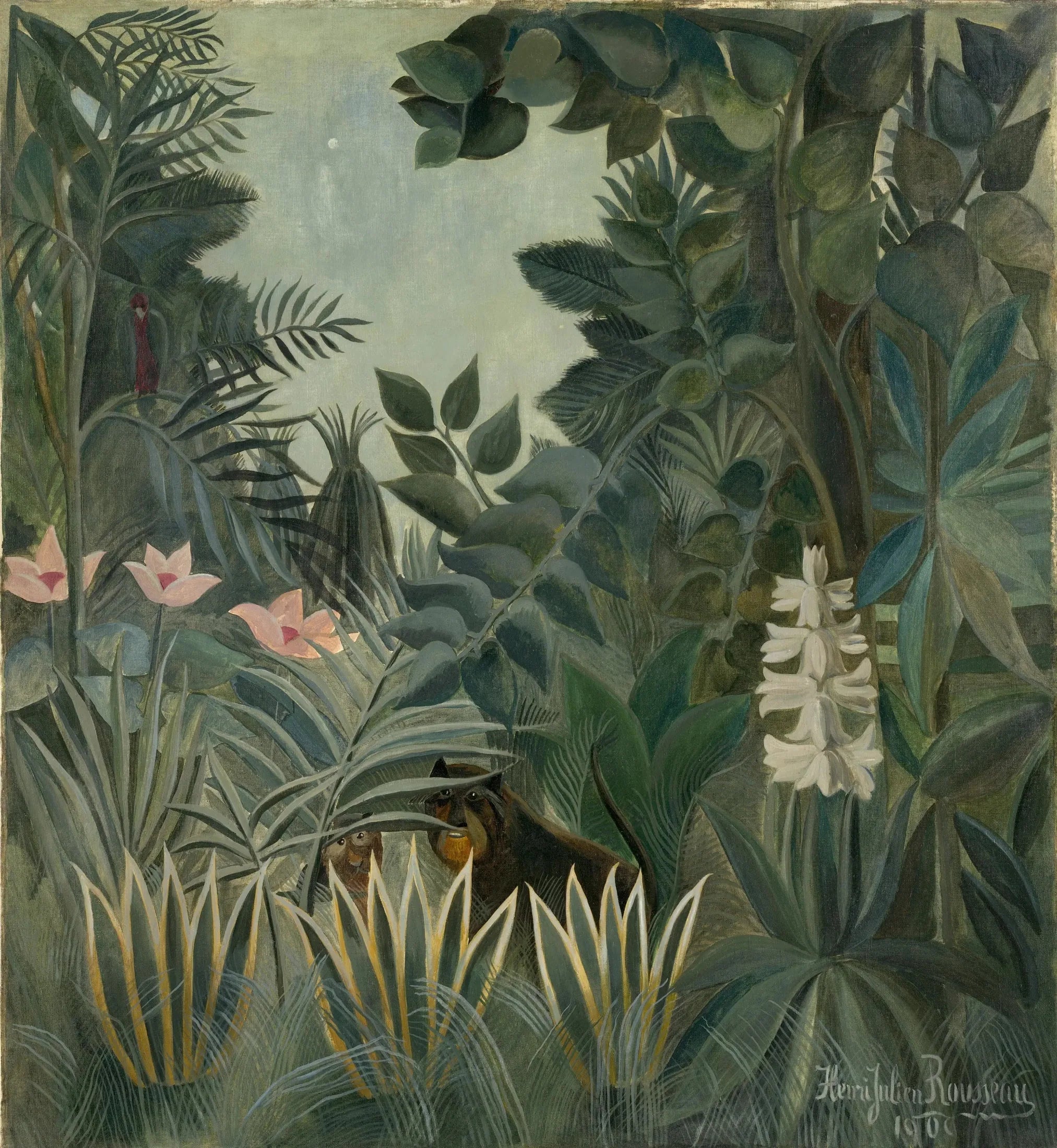 La Jungle équatoriale - Henri Rousseau image 1 copie peinte à la main à l’huile