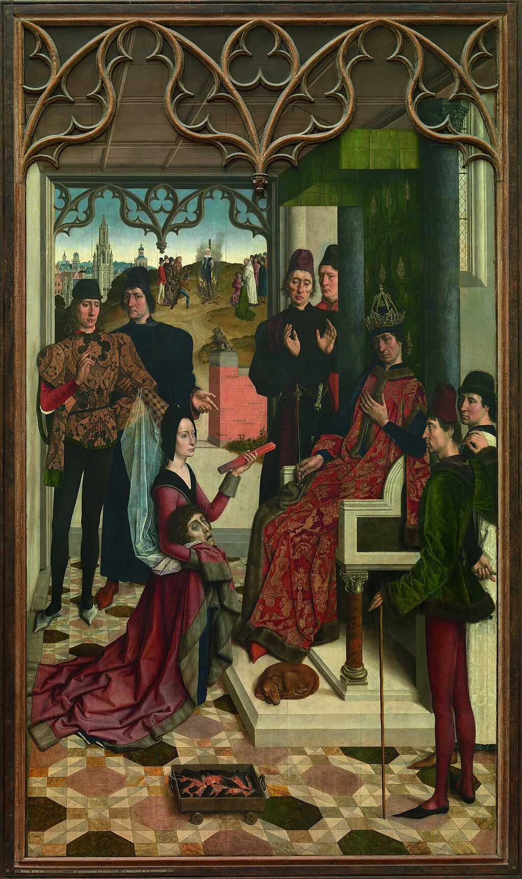 La justice de l'empereur Otton III : l'épreuve du feu - Dirk Bouts image 1 reproduction de peinture à l’huile
