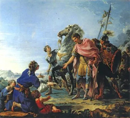 La justice de Trajan - Noël Hallé image 1 tableau peint à l’huile sur toile