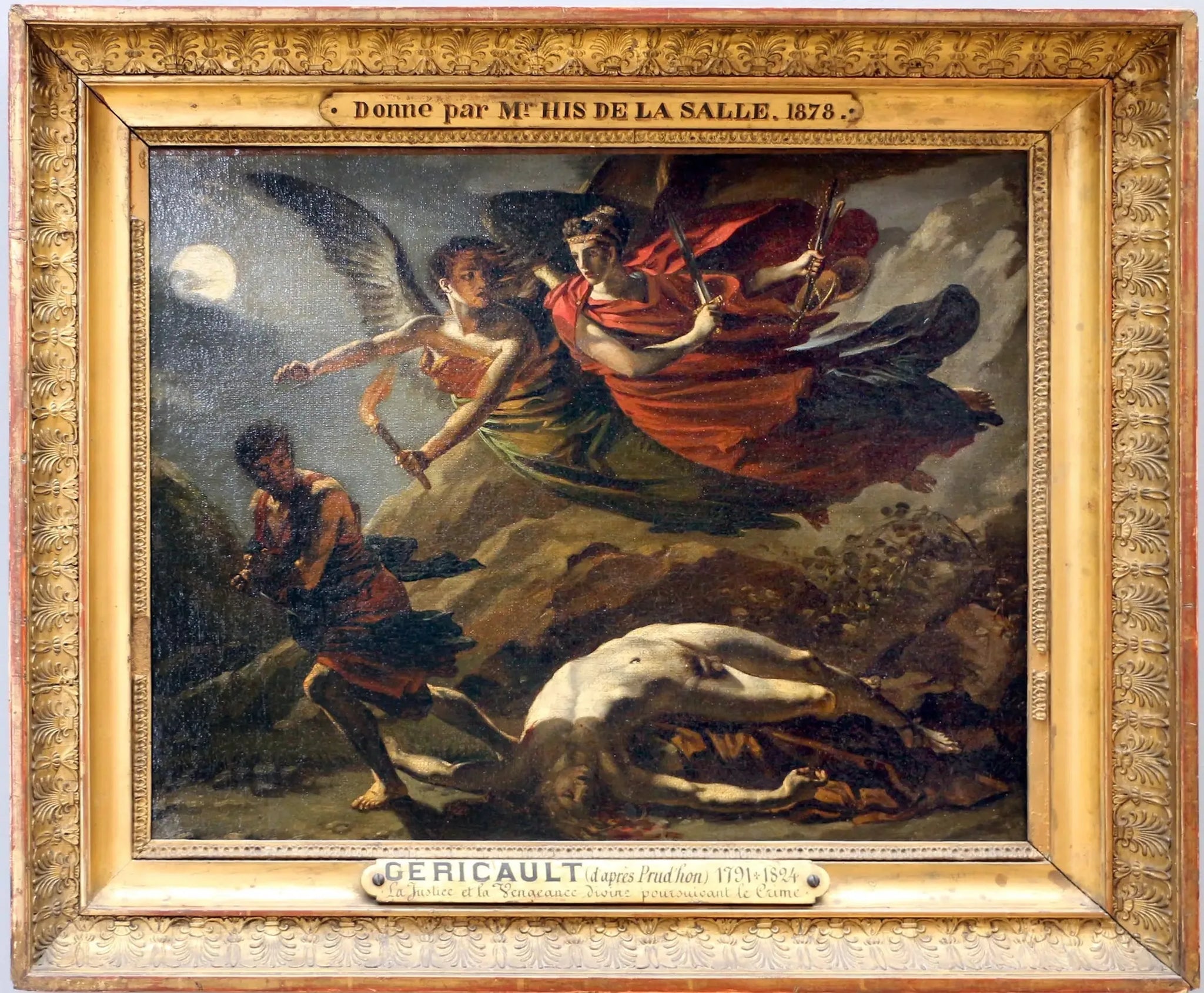 La Justice et la Vengeance divine poursuivant le crime - Théodore Géricault image 1 reproduction artisanale de tableau
