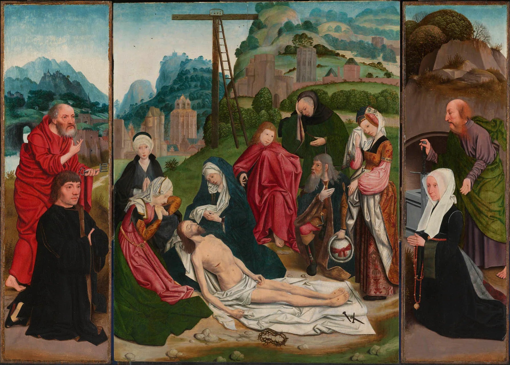 La Lamentation du Christ - Jan Mostaert image 1 reproduction d’œuvre d’art à l’huile