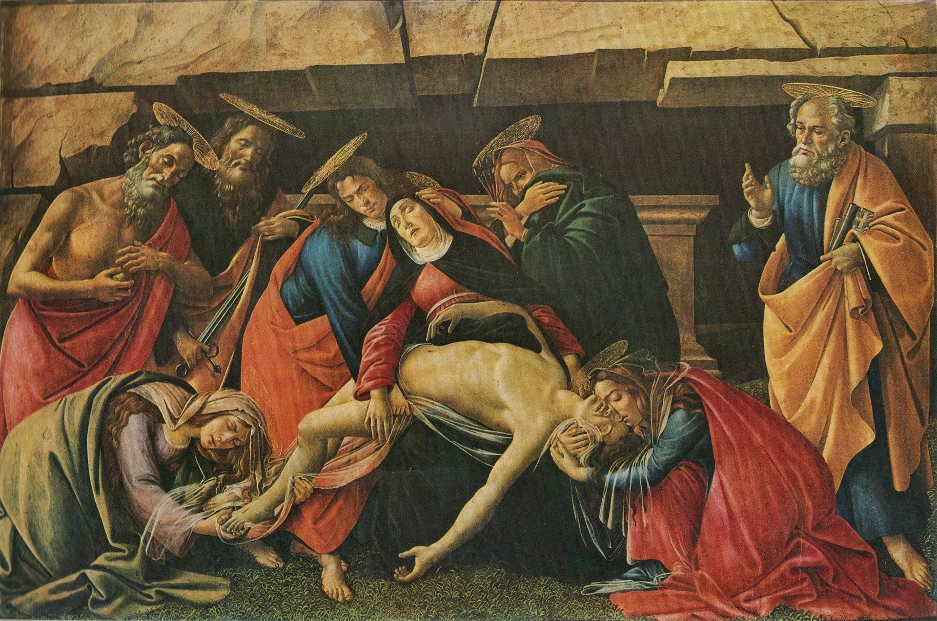 La Lamentation sur le Christ mort - Sandro Botticelli image 1 copie peinte à la main à l’huile