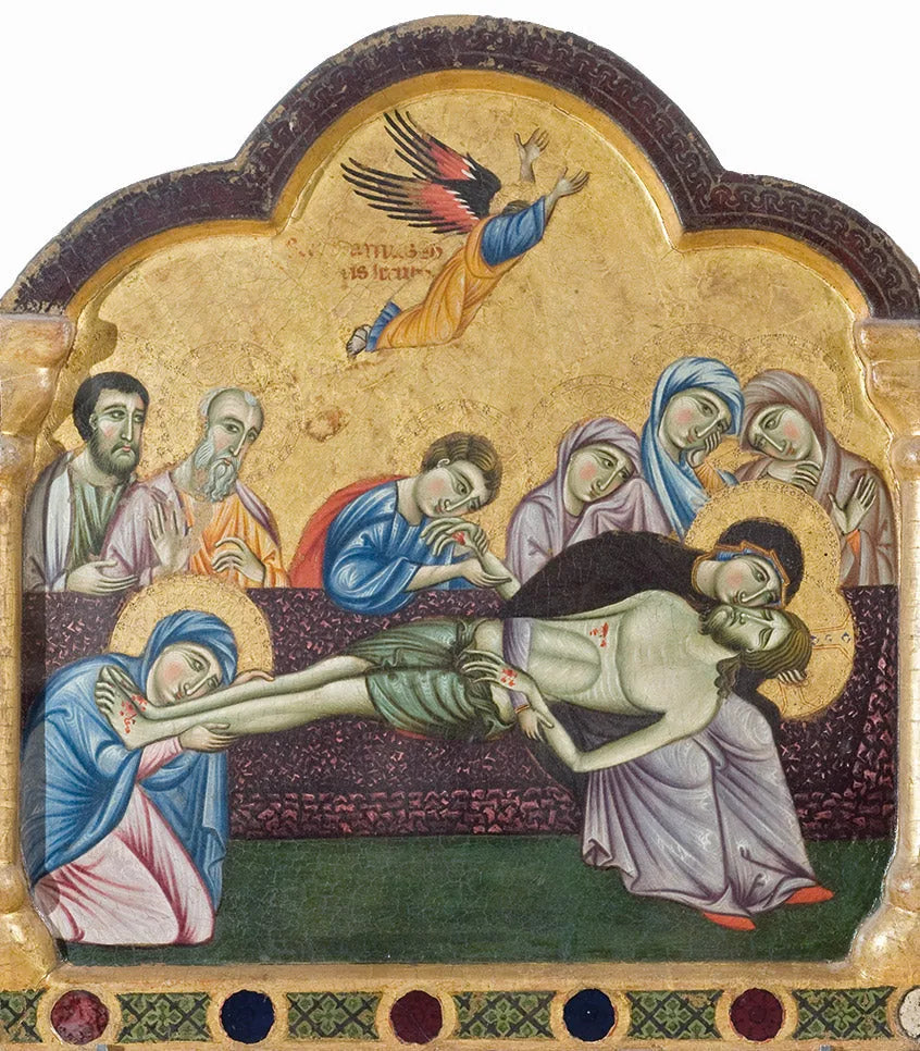 La lamentation sur le corps du Christ mort - Master of Saint Francis image 1 copie de tableau peinte à la main