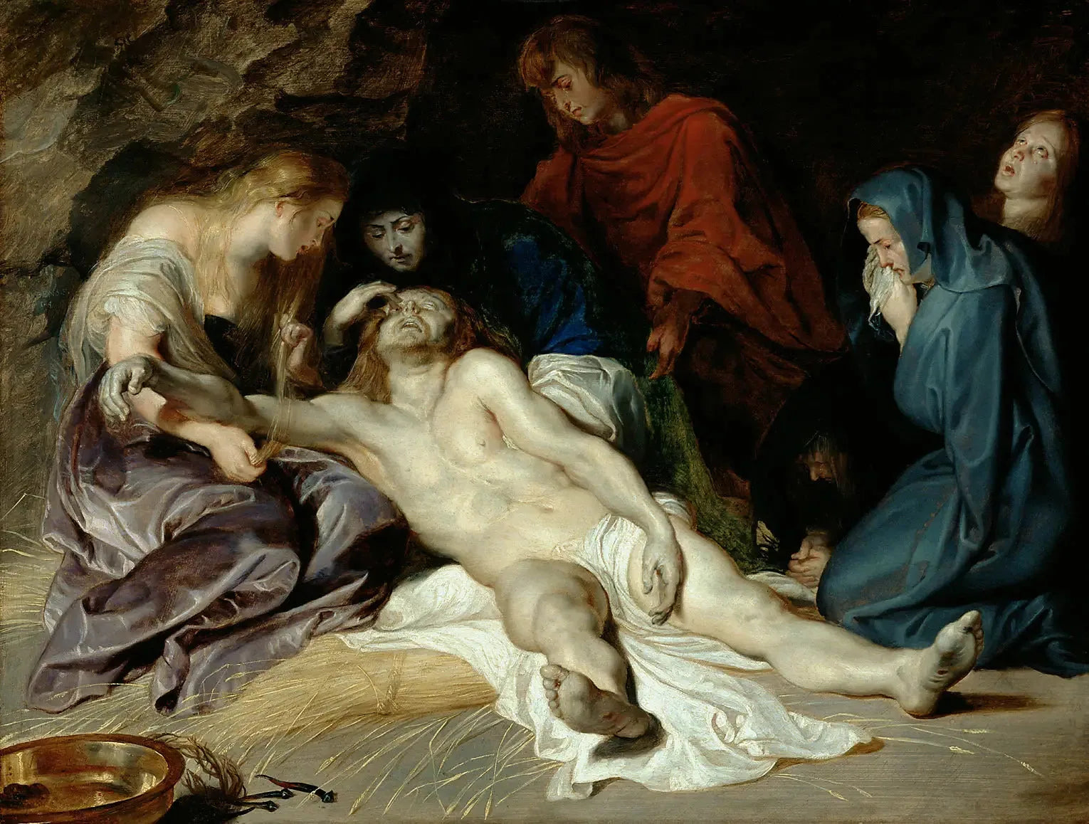La lamentation sur le corps du Christ mort. - Peter Paul Rubens image 1 reproduction artisanale de tableau