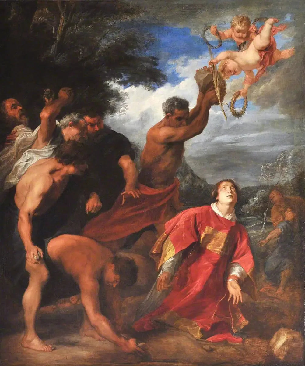 La lapidation de saint Étienne - Antoine van Dyck image 1 reproduction artisanale de tableau