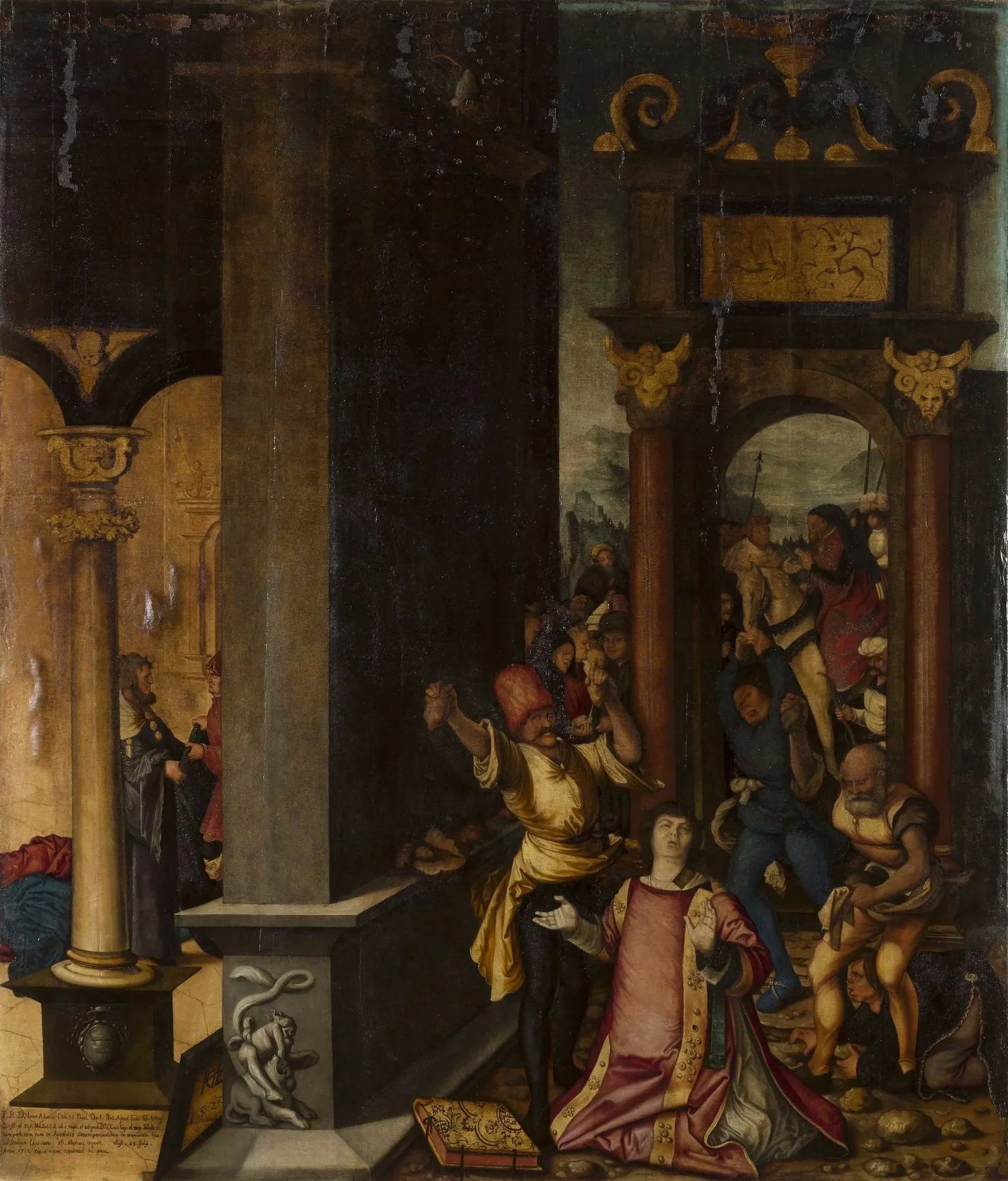 La Lapidation de Saint Étienne - Hans Baldung Grien image 1 tableau peint à l’huile sur toile