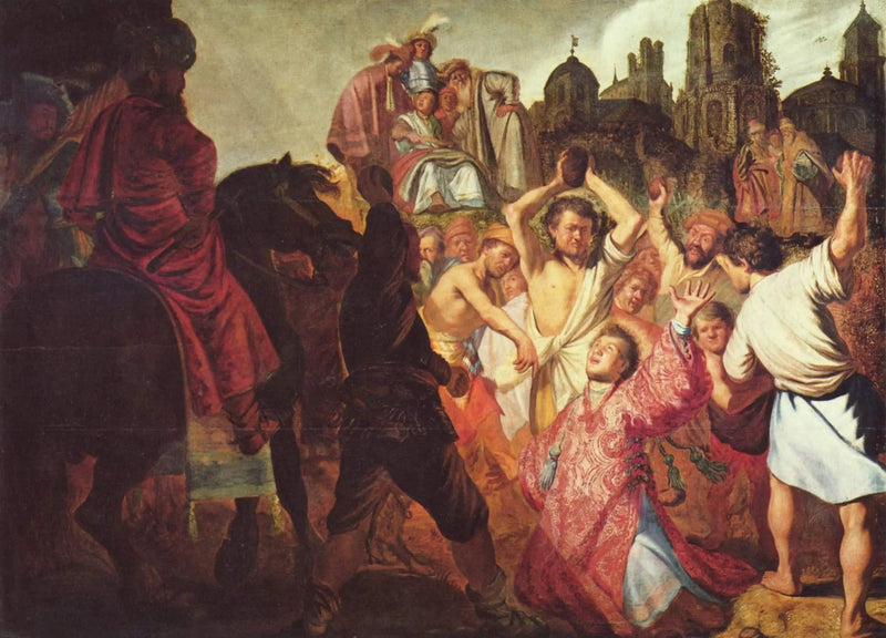 La Lapidation de Saint Étienne - Rembrandt