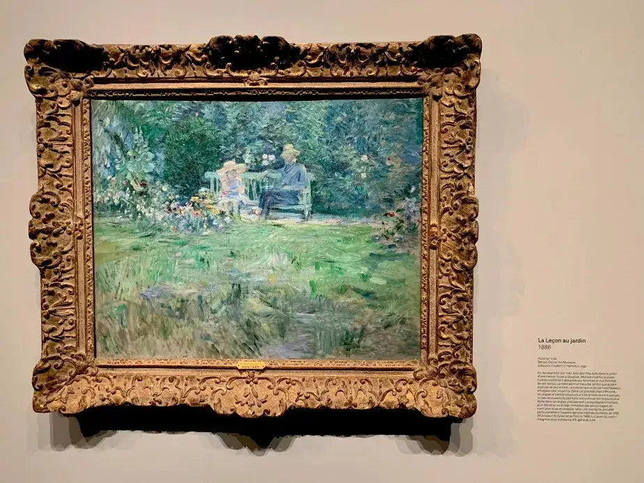 La leçon au jardin - Berthe Morisot image 2 copie de tableau peinte à la main