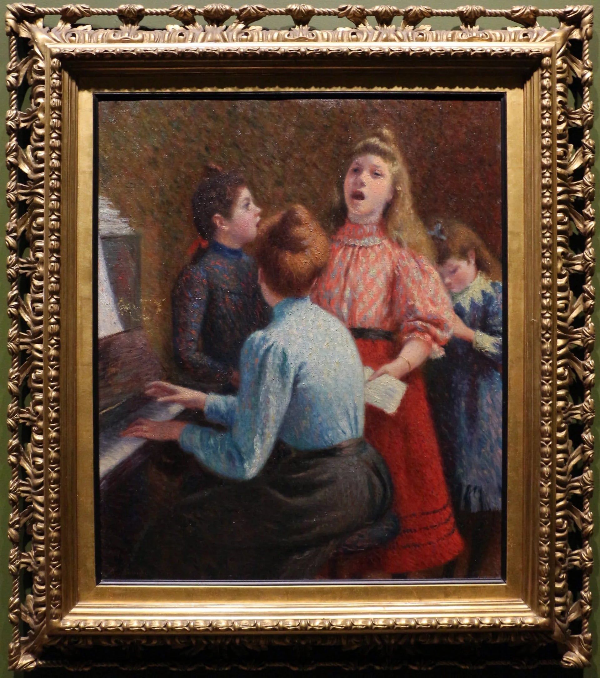 La leçon de chant - Federico Zandomeneghi image 1 copie peinte à la main à l’huile