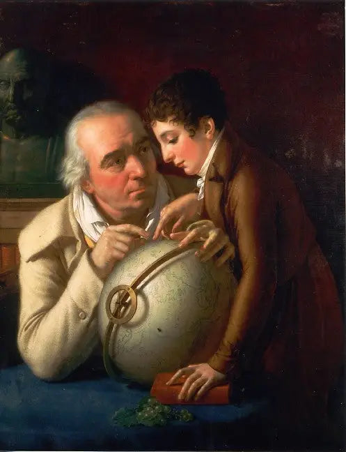 La Leçon de géographie - Anne-Louis Girodet image 1 reproduction de peinture à l’huile