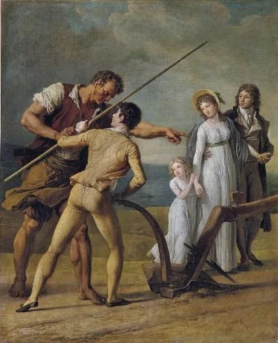 La Leçon de laborage - François-André Vincent image 1 reproduction de peinture à l’huile