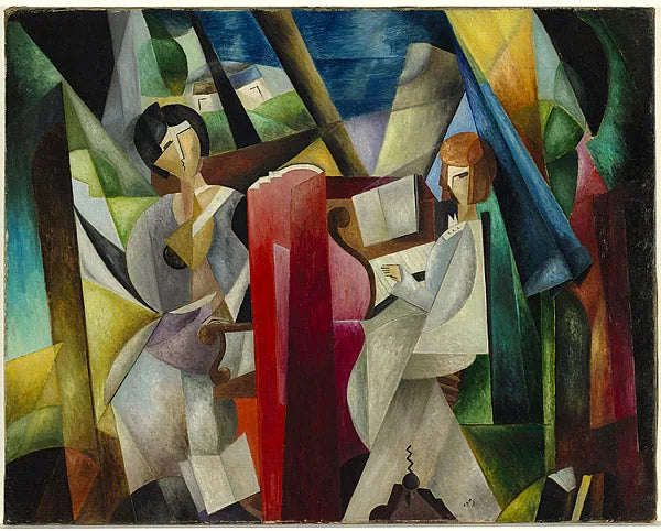 La leçon de musique - Alexandra Exter image 1 reproduction de peinture à l’huile