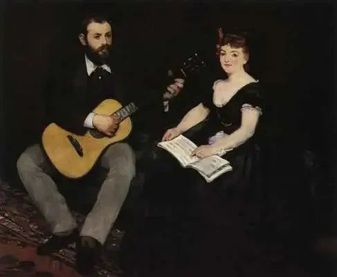 La leçon de musique - Édouard Manet image 1 copie de tableau peinte à la main
