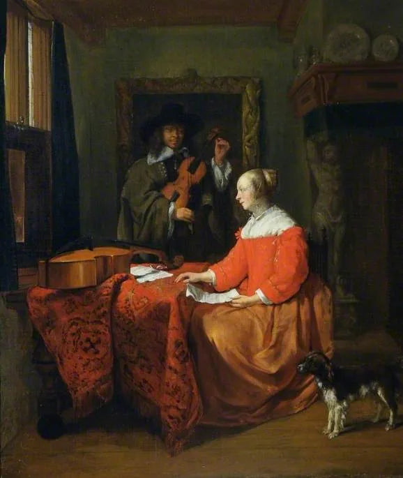 La leçon de musique - Gabriel Metsu image 1 reproduction d’œuvre d’art à l’huile