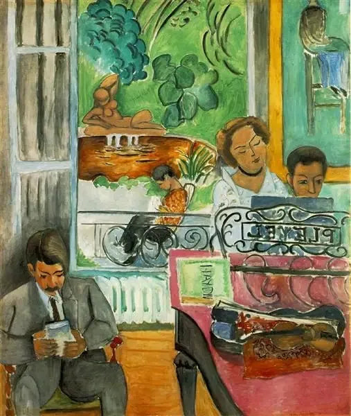 La Leçon de musique - Henri Matisse image 1 copie de tableau peinte à la main