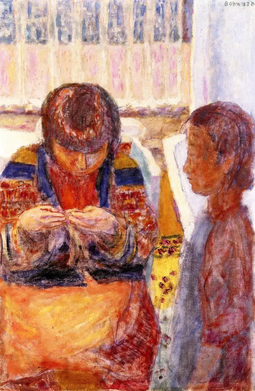 La Leçon - Pierre Bonnard image 1 copie peinte à la main à l’huile