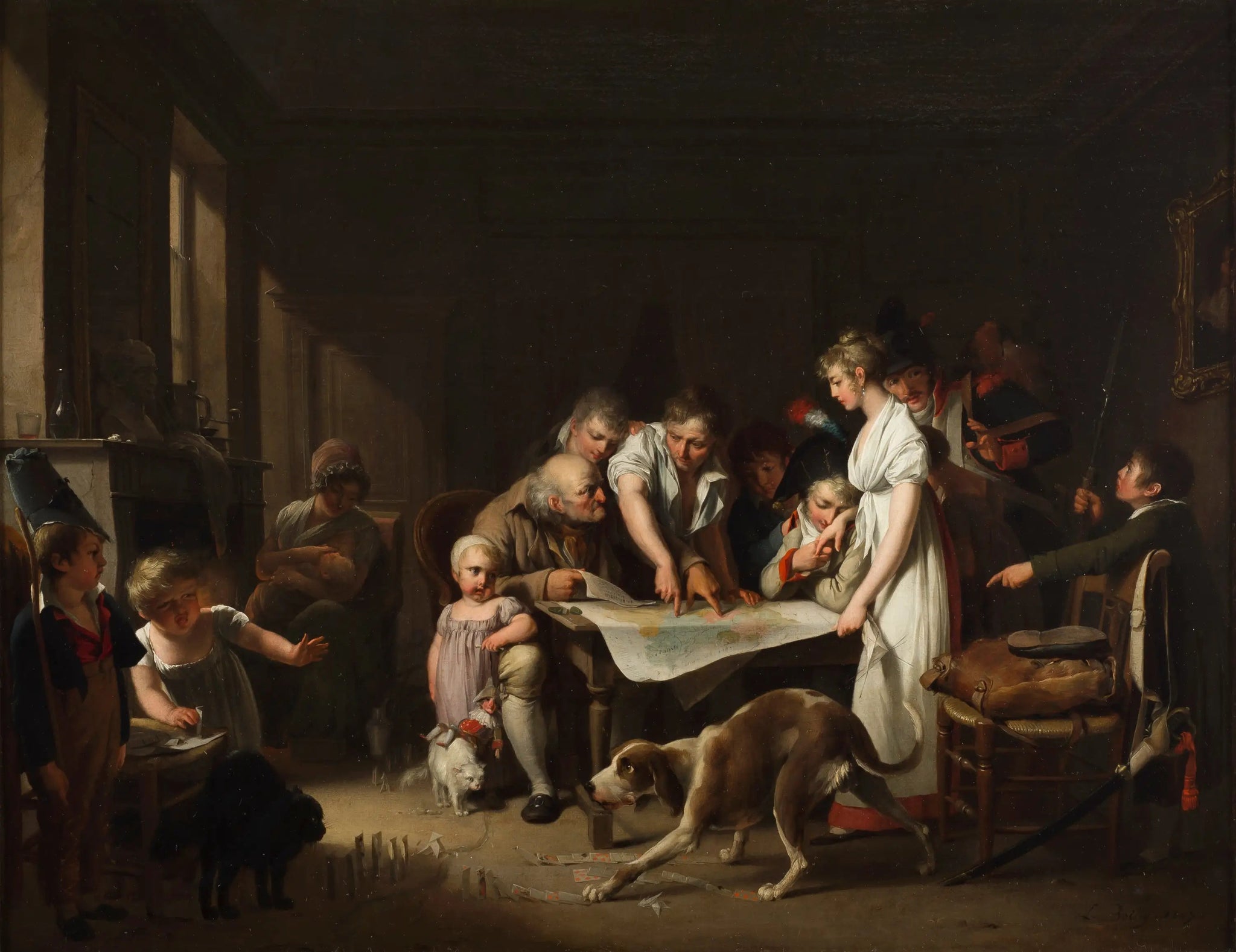 La Lecture du Bulletin de la grande armée - Louis-Léopold Boilly image 1 copie peinte à la main à l’huile