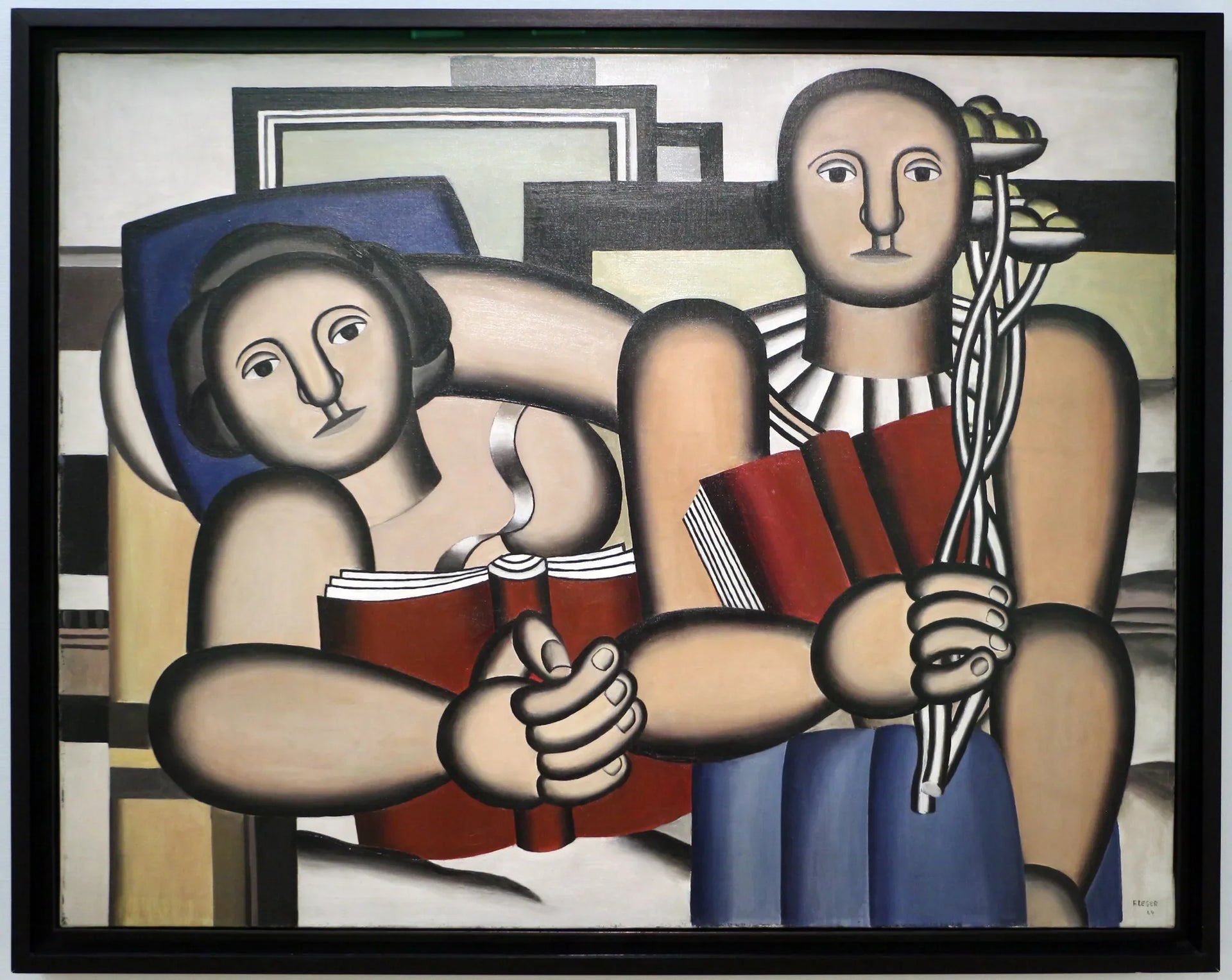 La Lecture - Fernand Léger image 1 copie de tableau peinte à la main