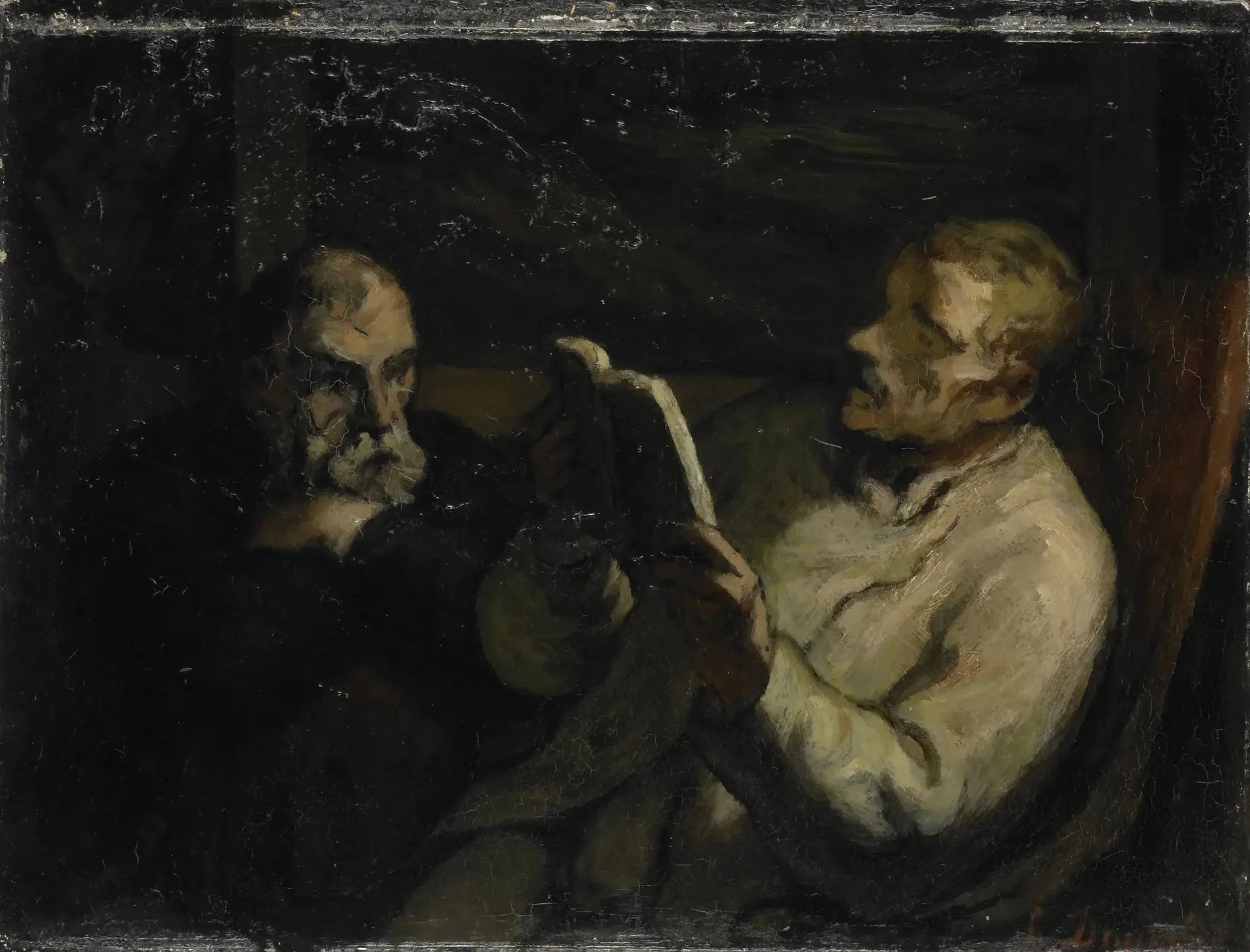 La lecture - Honoré Daumier image 1 reproduction de peinture à l’huile