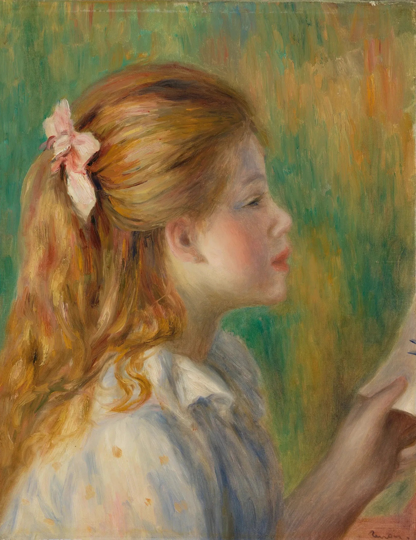 La Lecture - Pierre-Auguste Renoir image 1 copie peinte à la main à l’huile