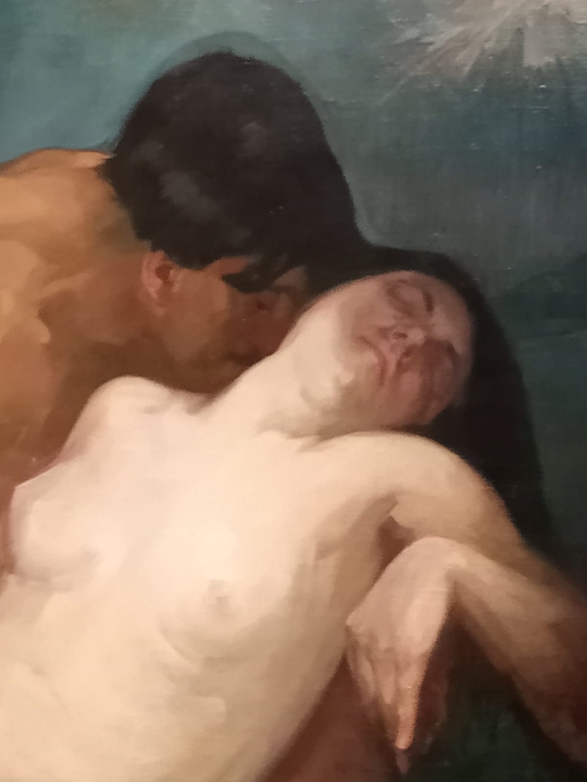 La légende des volcans - Saturnino Herrán Guinchard image 1 reproduction d’œuvre d’art à l’huile