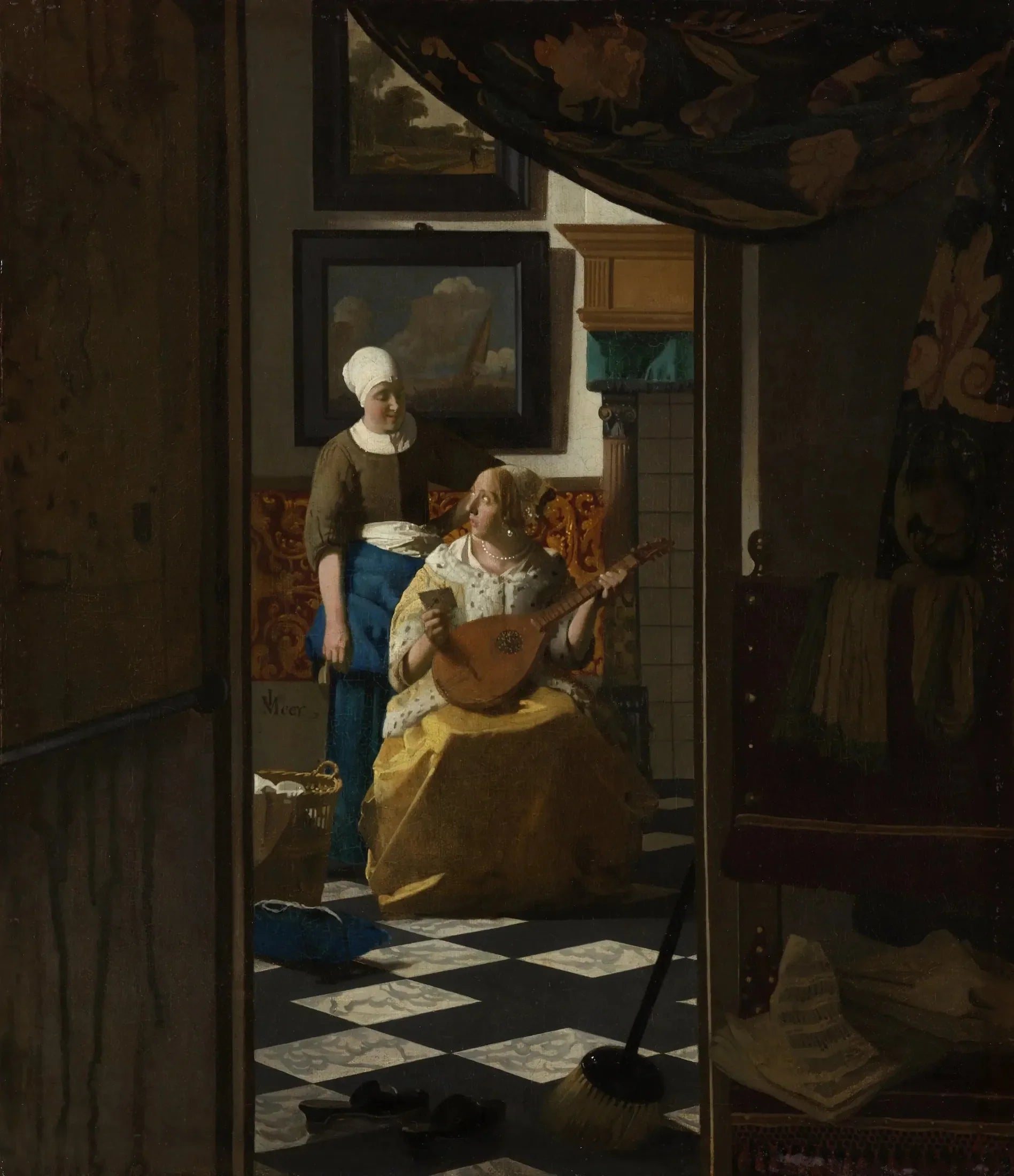 La Lettre d'amour - Johannes Vermeer image 1 reproduction de peinture à l’huile