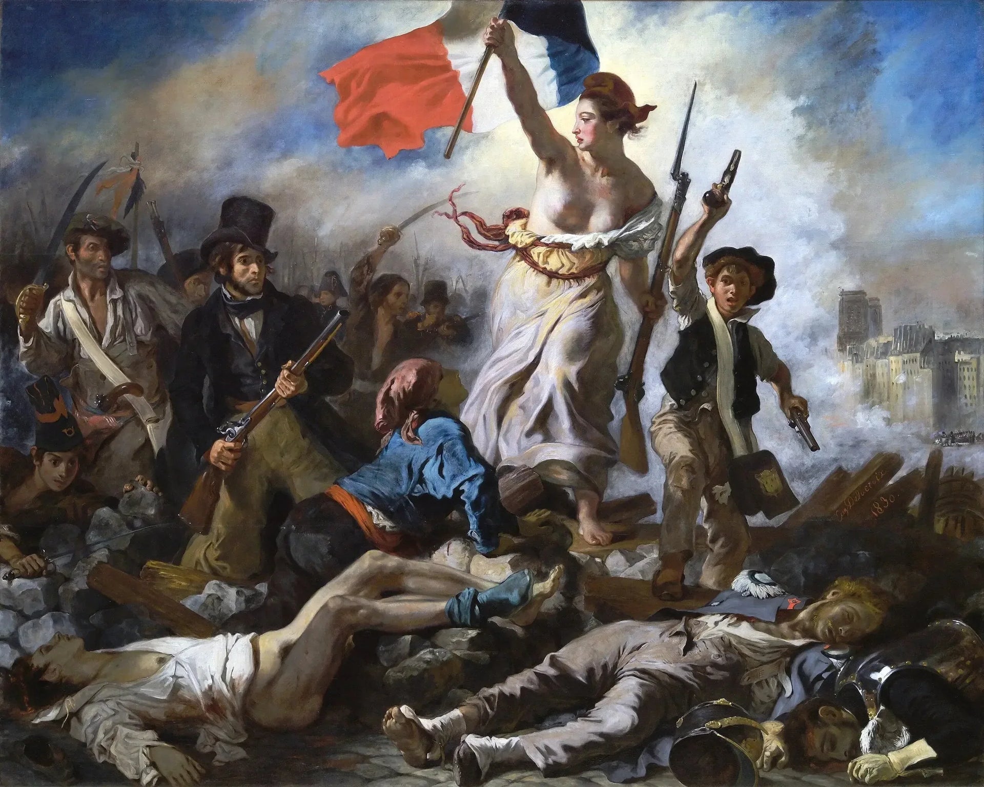 La Liberté guidant le peuple - Eugène Delacroix image 2 reproduction réalisée par Alpha Reproduction