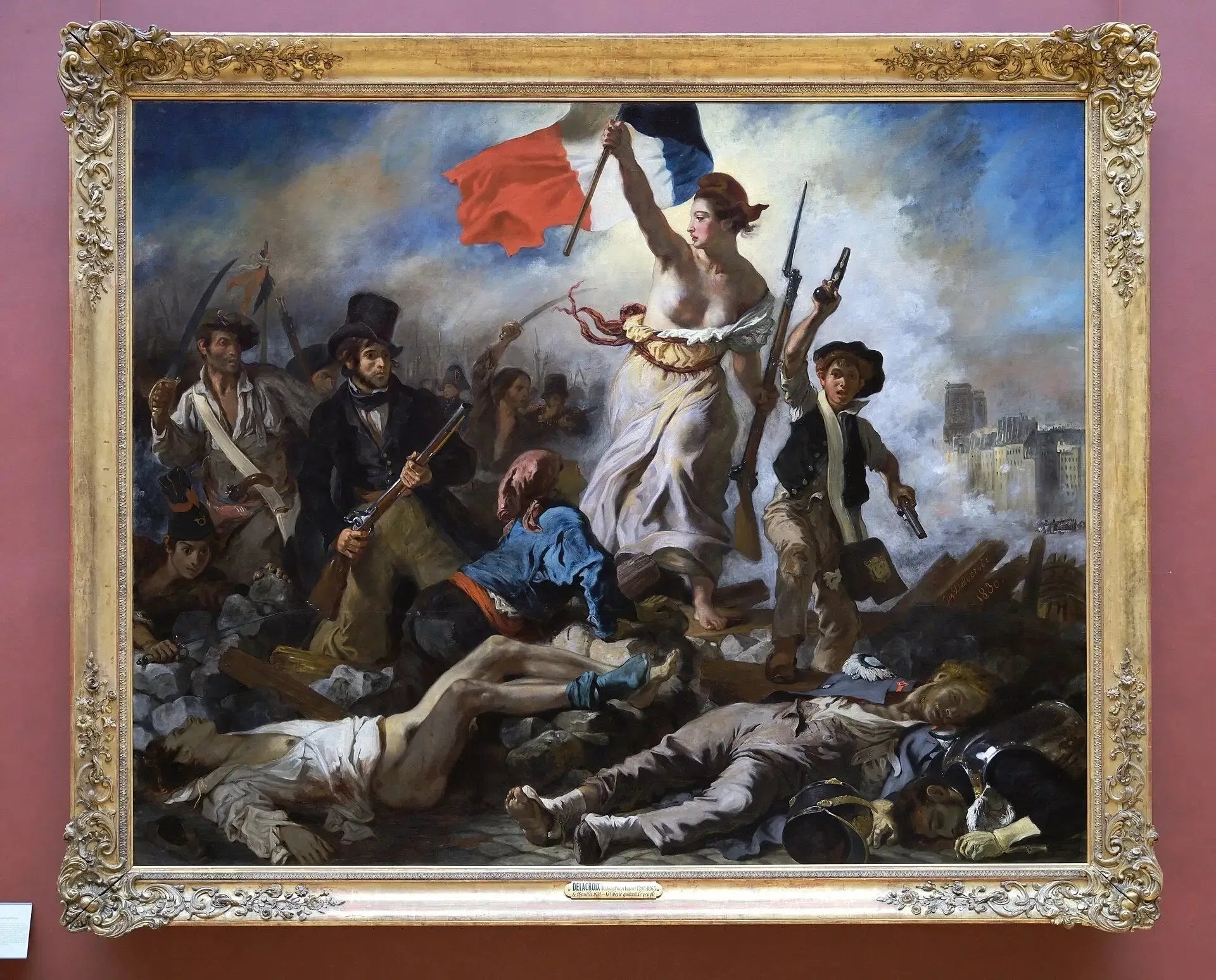 La Liberté guidant le peuple - Eugène Delacroix image 4 copie de tableau peinte à la main