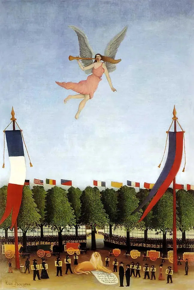 La Liberté invitant les artistes à prendre part à la 22e exposition des Indépendants - Henri Rousseau image 1 reproduction d’œuvre d’art à l’huile